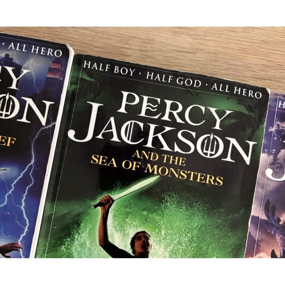 Percy Jackson Lot 5 Rick Riordan Sea Monsters Titan Curse Labyrinth Lightning +